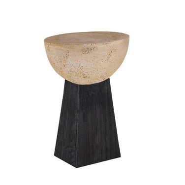 Dorian Accent Table In Chai Travertine