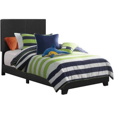 Dorian Upholstered Twin Bed Black