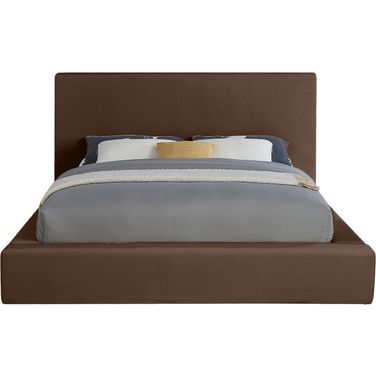 Dorian Velvet Full Bed In Brown Velvet