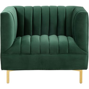 Doris Velvet Club Chair In Green