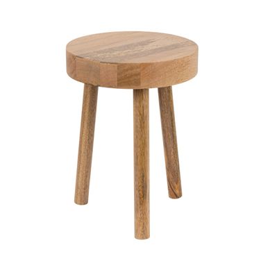 Dorothy Round Mango Wood Stool In Natural