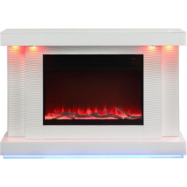 Dorrit 55 Inch Electric Fireplace In White