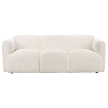 Dorset Fabric Upholstered Round Track Arm Sofa In White