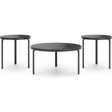 Dorylin Table Set of 3 In Black