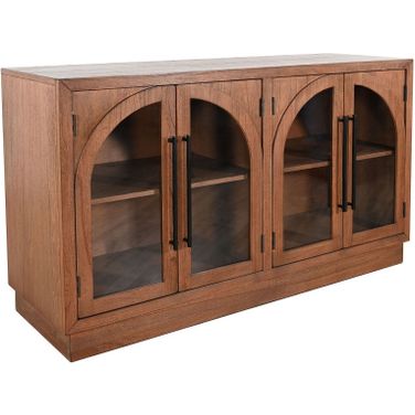 Double Arch Accent Cabinet In Cinder