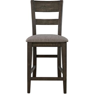 Double Bridge Dark Chestnut Splat Back Counter Chair Set of 2
