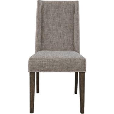 Double Bridge Dark Chestnut Upholstered Side Chair Set of 2