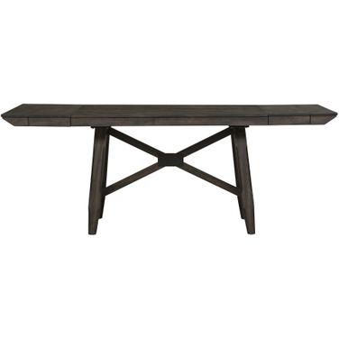 Double Bridge Trestle Table In Dark Chestnut