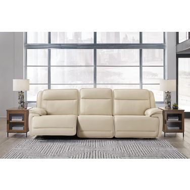 Double Deal 3-Piece Power Reclining Sofa Sectional In Almond