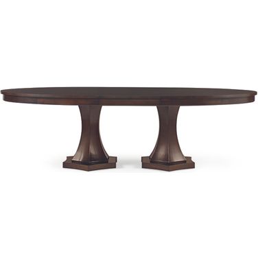 Double Pedestal Dining Table In Tribeca