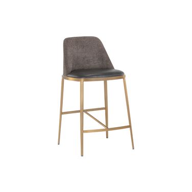 Dover Counter Stool In Bravo Portabella and Sparrow Grey