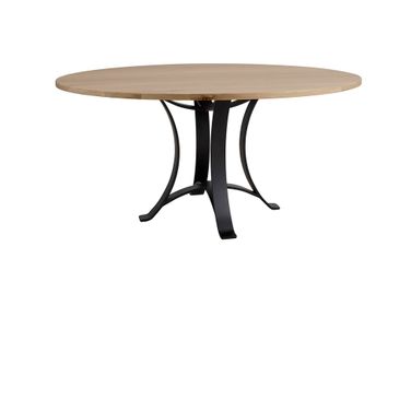 Dovetail 48 Inch Round Table In Bleached White