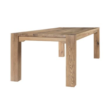 Dovetail Gathering 76 Inch Dining Table In Bleached White