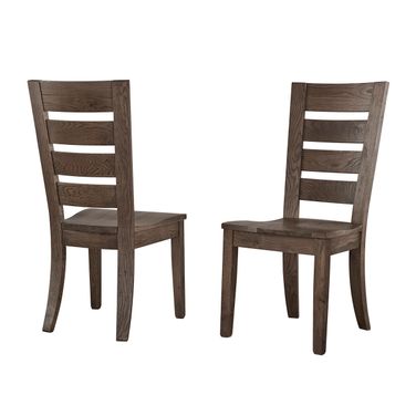 Dovetail Horizontal Slat Side Chair In Aged Grey