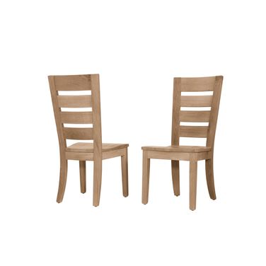 Dovetail Horizontal Slat Side Chair In Bleached White