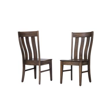 Dovetail Vertical Slat Chair In Aged Grey