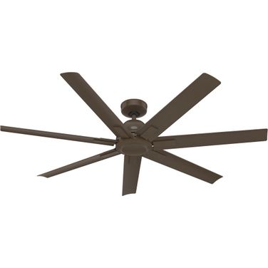 Downtown 60 Inch Energy Star Damp Rated Ceiling Fan and Wall Control In Matte Bronze