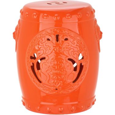Dragon Coin Orange Garden Stool