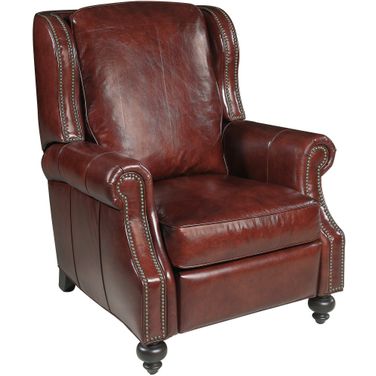 RC Drake Red Leather Recliner