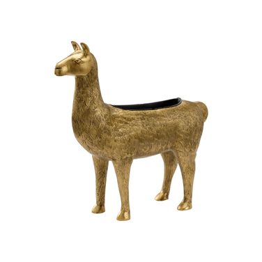 Drama Llama Planter In Gold