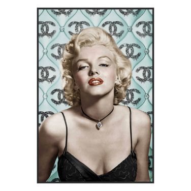 Dramatic Elegant Portrait Glamour Canvas Wall Art In Multi