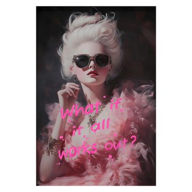 Dramatic What If It All Works Out Canvas Wall Art In Multi