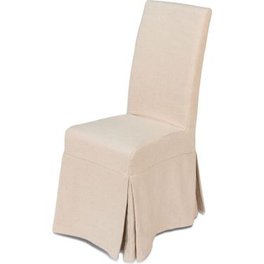 Draped Beige Side Chair Set Of 2