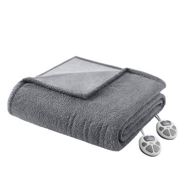 Dream Soft Heated Blanket In Grey
