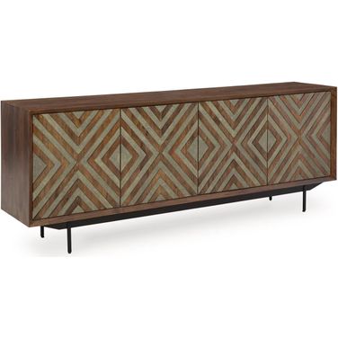 Dreggan Accent Cabinet In Gold Brown