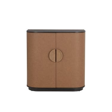 Dresden Bar Cabinet In Cognac and Smoke Grey