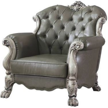 Dresden Chair With 1 Pillow In Pu And Vintage Bone White