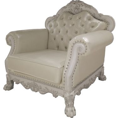 Dresden Chair With 2 Pillows In Bone White