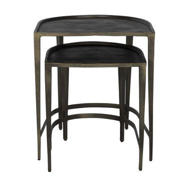 Dresden Nesting Side Table In Antique Dark Bronze