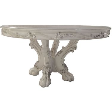 Dresden Round Dining Table In Bone White