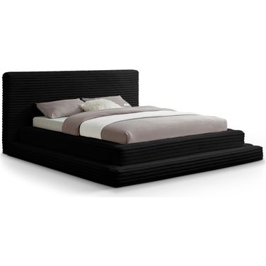 Drew Corduroy Fabric Full Bed In Black