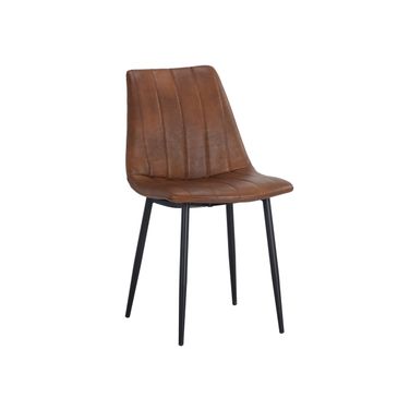 Drew Dining Chair Set of 2 In Bravo Cognac