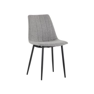 Drew Dining Chair Set of 2 In Light Grey and Black