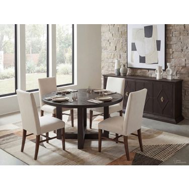 Driftwood 48 Inch Round Dining Room Set In Burnt Timber