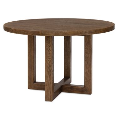Driftwood 48 Inch Round Dining Table In Medium Wood