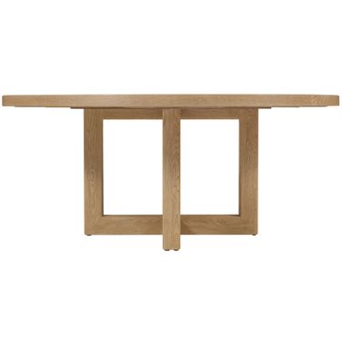 Driftwood 72 Inch Round Dining Table In Light Wood