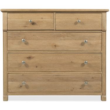 Driftwood Five-Drawer Chest In Light Wood
