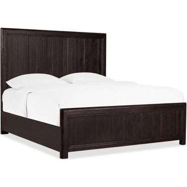 Driftwood King Panel Bed In Black
