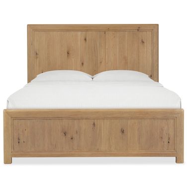 Driftwood Queen Panel Bed In Light Wood