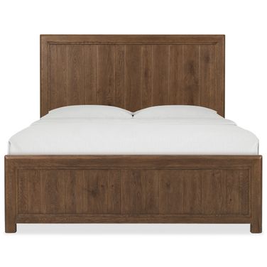 Driftwood Queen Panel Bed In Medium Wood