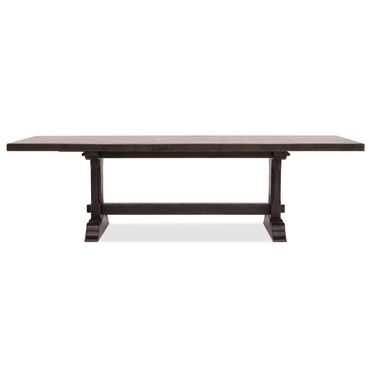 Driftwood Rectangle Dining Table with Two 20-inch Leaves In Black