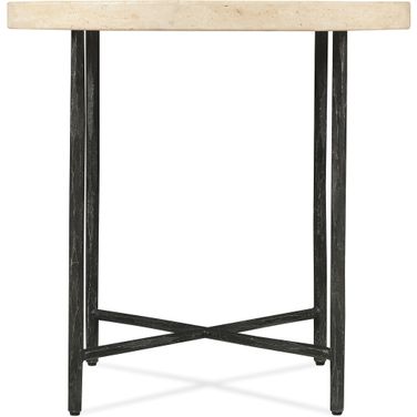 Driftwood Round Side Table In Gray