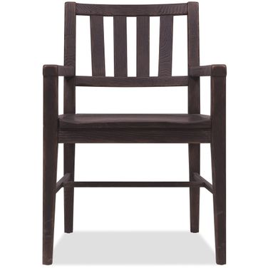 Driftwood Splatback Arm Chair In Burnt Timber