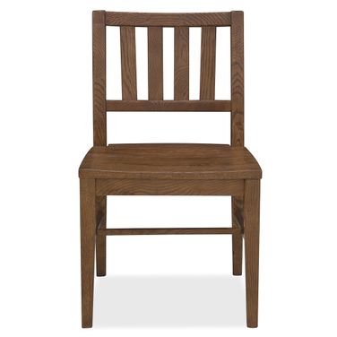 Driftwood Splatback Side Chair In Medium Wood