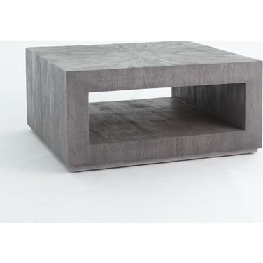 Driftwood Square Coffee Table In Grey