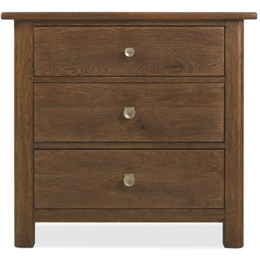 Driftwood Three-Drawer Nightstand In Medium Wood